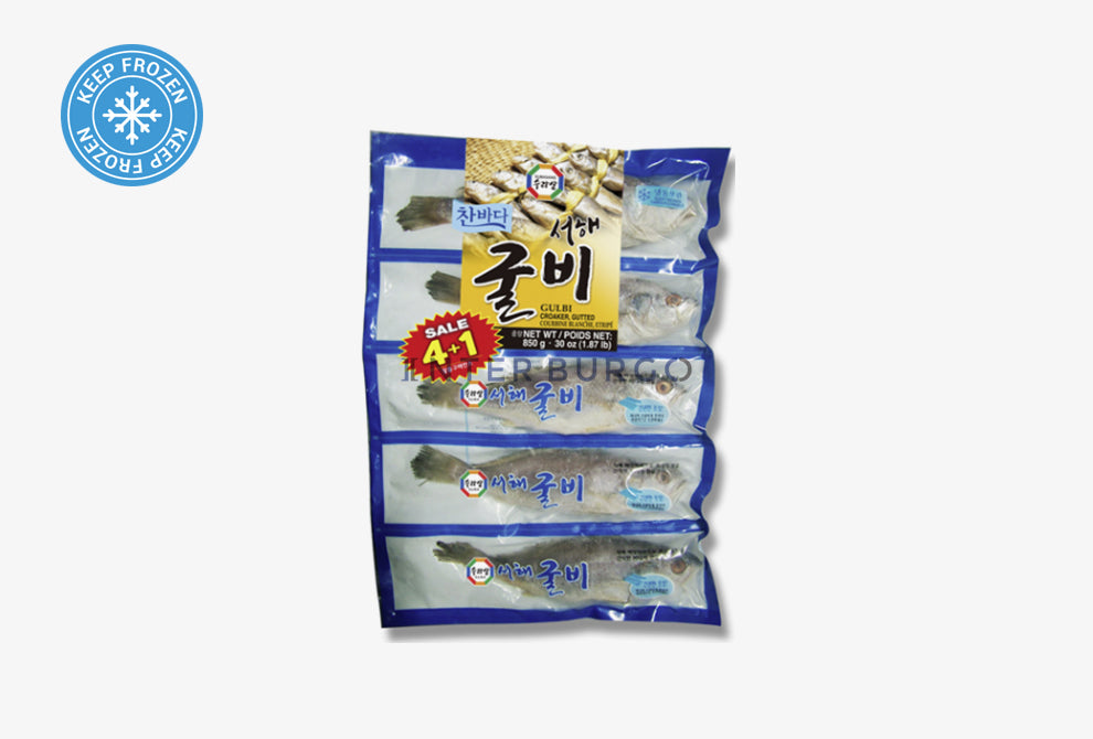 FROZEN WHITE CROAKER GUTTED INDIVIDUAL PACK 5P 수라상 찬바다 서해 굴비 5pcs(개별포장)